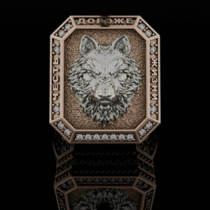 Перстінь золотий Волк (1988842315)