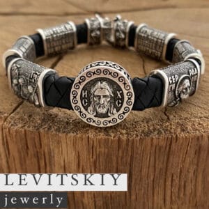 Срібний православний браслет із молінню (1819231181)