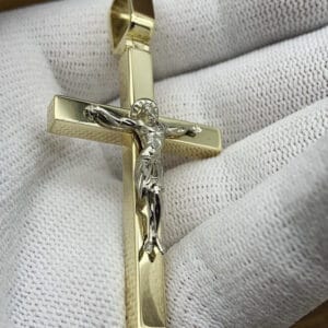 Золотий хрест классичний Розмір 65/37 мм (з урахуванням вушка) (2002754606)