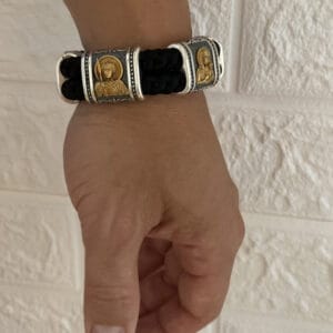 Масивний чоловiчий срiбний браслет (2005525393)