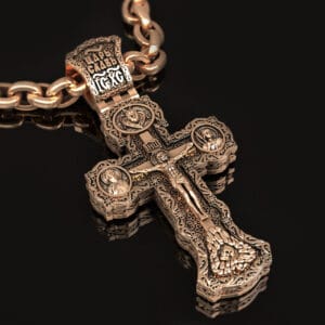 Золотий хрест  ▫️Розмір: 56,4/28 мм. Вага +- 25,7 грамм (2014062825)