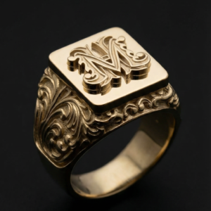 Перстінь золотий з ініціалами (1985079494)