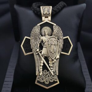 Золотой крест с деревом эбен размер (1994260439)