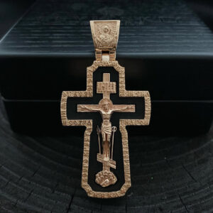 Золотий хрест із чорним деревом.  Арт.  0167