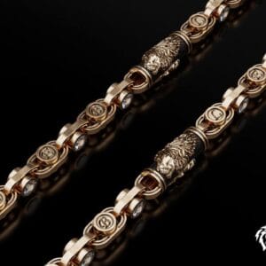 Золотий ланцюг із левом та ініціалами (1805565202)