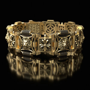 Золотий браслет Лев. Розмір 22 см. Вага 98 грамм