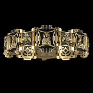 Золотий браслет Сім святих. Розмір 22. Вага 94 грами
