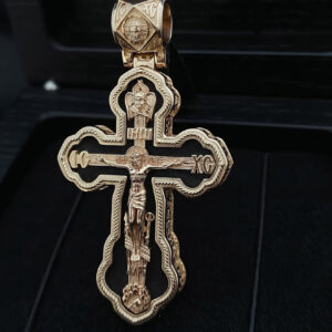 Золотий хрест с чорним деревом Розмір 60/32.7 мм (з урахуванням вушка) Вага 31.7 грамм