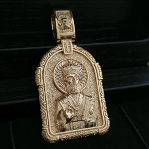 Золота підвіска  зі Святим Миколаєм