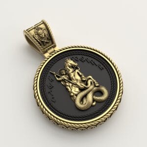 Золотий підвіс Георгій Переможець Арт. 01103