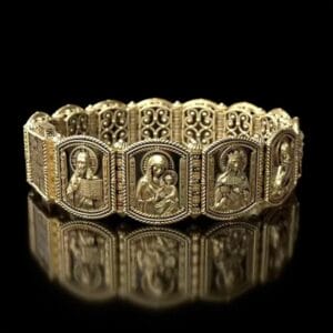 Золотий православний браслет Арт 0415