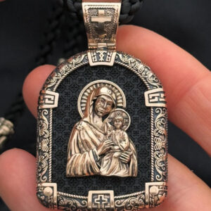 Золотий підвіс Діва Марія та молитва «Отче Наш» Арт. 0199