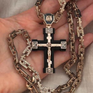 Золотий хрест з деревом Ебен. Арт. 01112