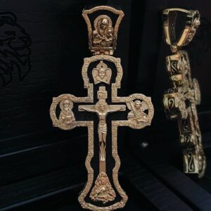 Хрест із жовтого золота 585 проби. Арт.0184