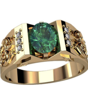 Чоловічий перстень золотий з натуральними діамантами «Родовід»