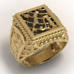 Ексклюзивний авторський чоловічий перстень "Первовідкривач - острів Сахалін"