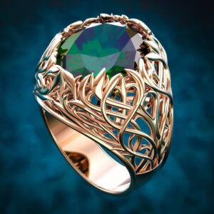 Чоловіча каблучка з червоного золота 585 проби "Каблучка Короля"