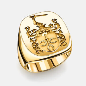 Перстень золотий "Фамільний герб" (під ваш герб) або монограму