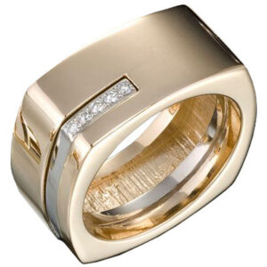 Перстень "Суворий стиль" з діамантами