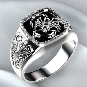 Перстень "Скорпіон" с агатом