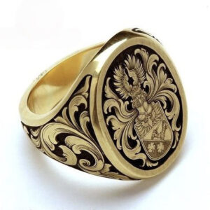 Перстень "Фамільний герб" з орнаментом