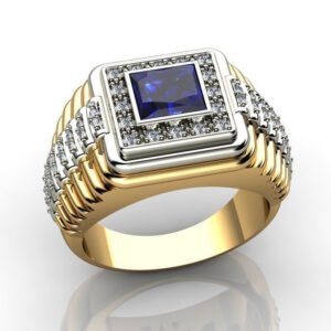 Чоловічий перстень "Спроможний" з жовтого золота 585 проби