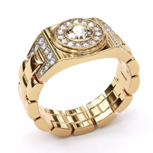 Перстень "Ролекс" з фіанітами.