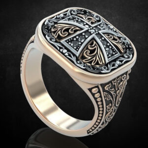 Перстень "Античне з хрестом"