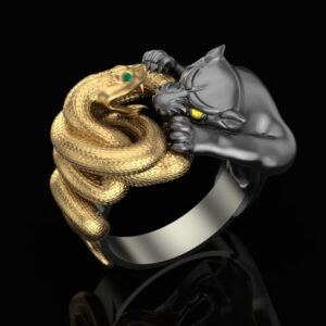 Перстень "Сутичка Пантери з Коброю"
