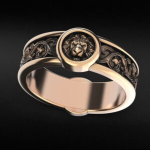 Перстень "Лев з орнаментом"