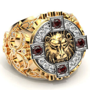 Перстень з гранатами "Лютий Лев"