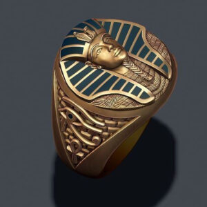 Перстень "Фараон" з емаллю
