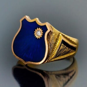 Перстень "Блакитна кров" з діамантом