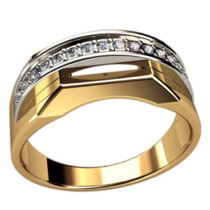 Перстень "Мужність" з діамантами