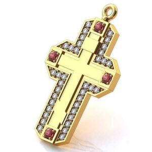 Золотий хрест з камінням
