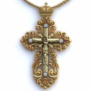 Золотий хрест Брагодати з камінням