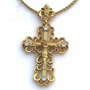 Золотий хрест Божество з камінням