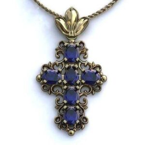 Золотий хрест з камінням
