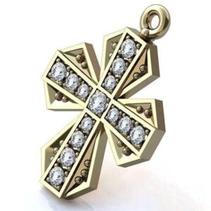 Золотий хрест натільний православний Длань Спасителя