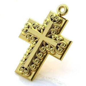 Золотий православний хрест Ісус рятівник