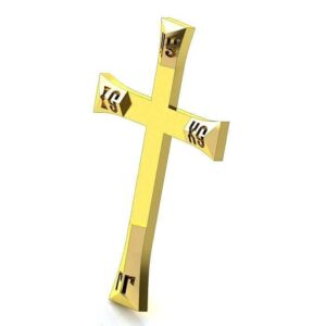 Золотий православний хрест Ісус рятівник