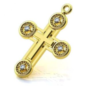 Золотий православний хрест Ісус рятівник