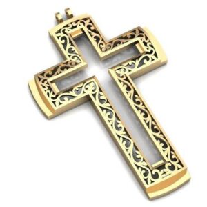 Золотий православний хрест Ісус рятівник