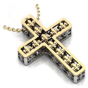 Золотий православний хрест Ісус рятівник
