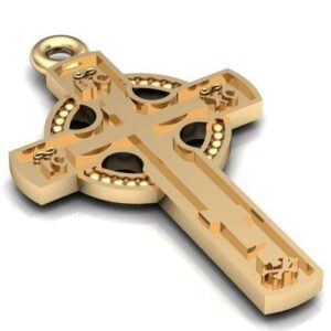 Золотий православний хрест Ісус рятівник
