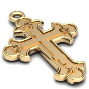 Золотий православний хрест Ісус рятівник