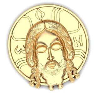 Золотий православний хрест Ісус рятівник