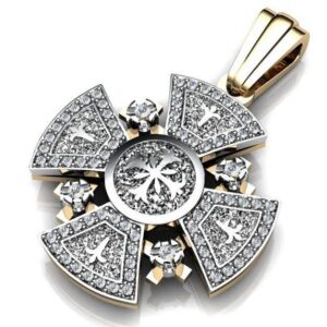 Золотий православний хрест Ісус рятівник