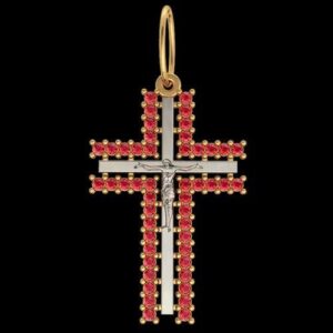 Золотий православний хрест Ісус рятівник