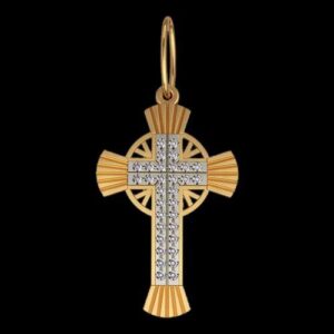 Золотий православний хрест Ісус рятівник